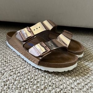 Birkenstock rose gold Arizona.